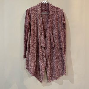 Barefoot Dreams CozyChic Lite Cardigan Sweater Maroon Red S/M